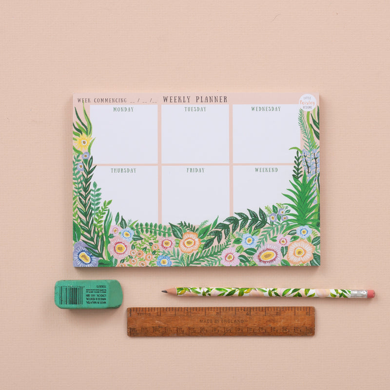 Weekly Planner Floral Notepad