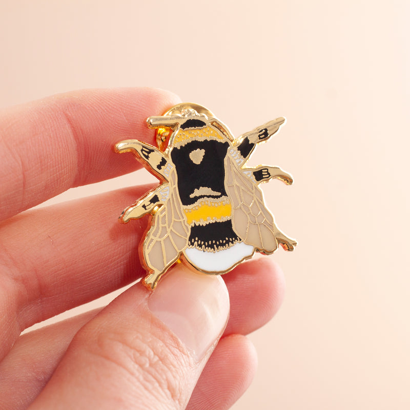 British Bee Hard Enamel Pin Badge – Little Paisley Designs