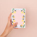 Magnetic Shopping List Notepad - Lemon Print