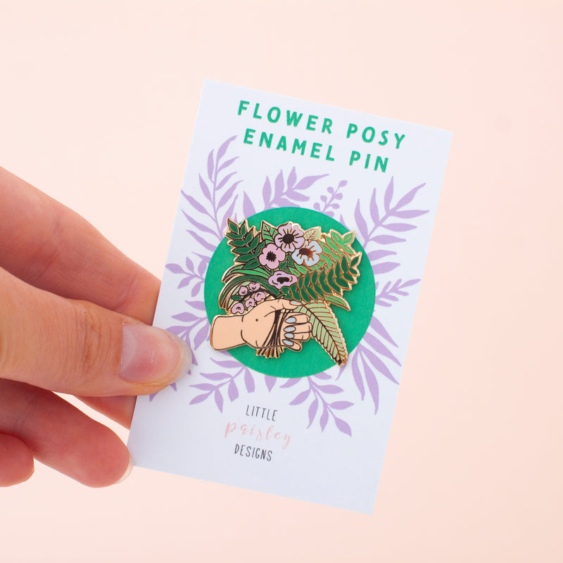 Flower Posy Hard Enamel Pin Badge