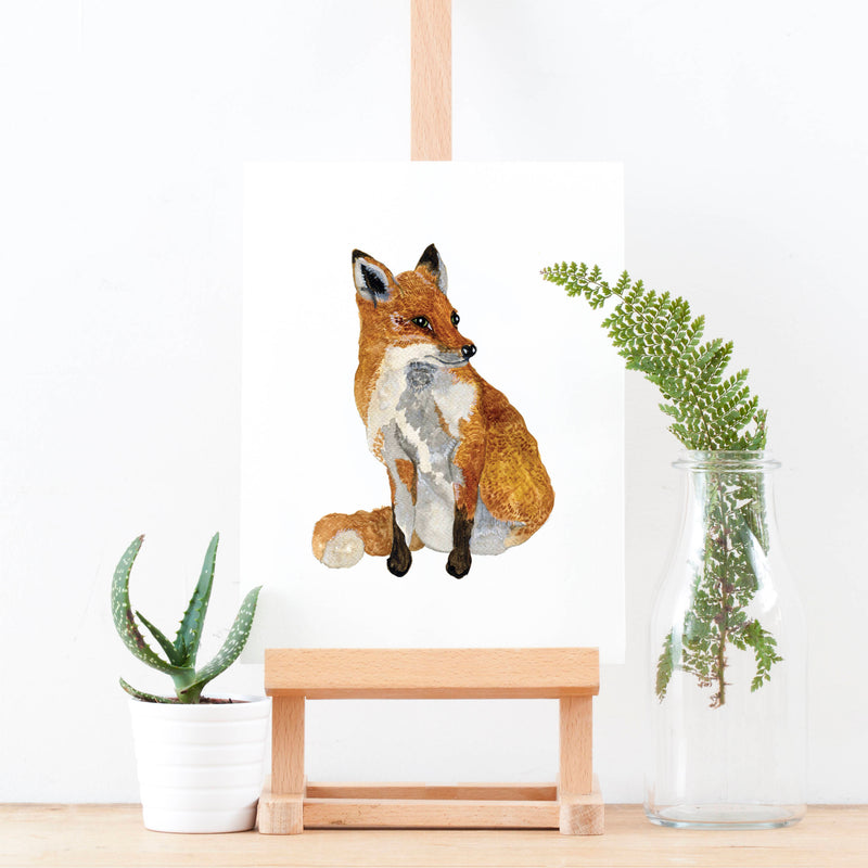 Fox Illustrated Giclée Print - 18 x 24 cm