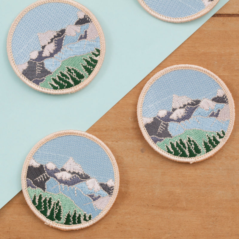 Mountain Embroidered Iron-on Patch