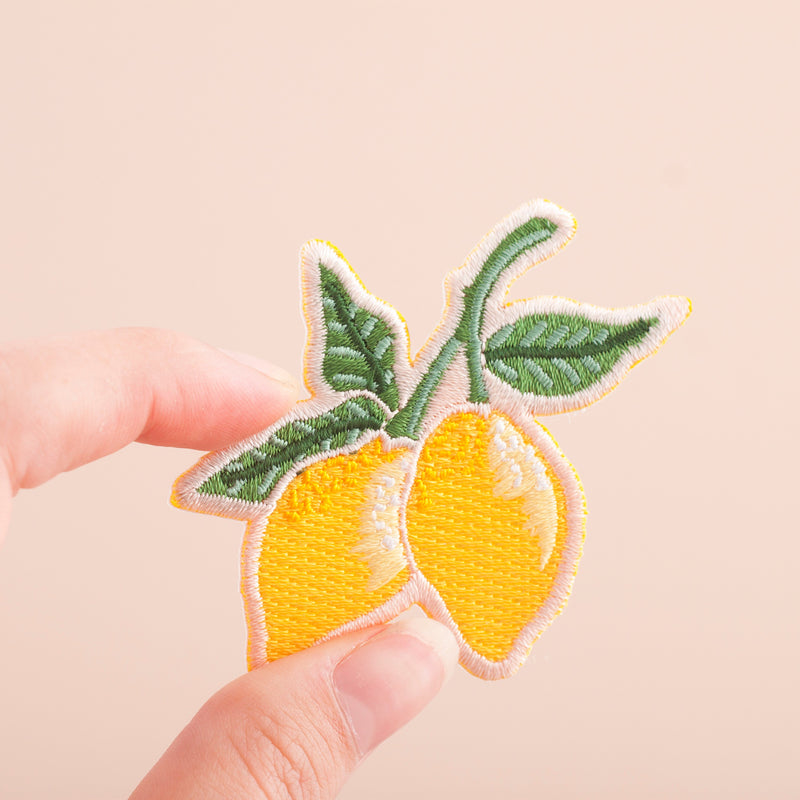 Lemons Embroidered Iron-on Patch