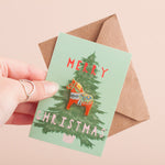 Enamel Pin Christmas Card -  Dala Horse Pin