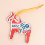 Dala Horse Laser-Cut Wooden Christmas Decoration