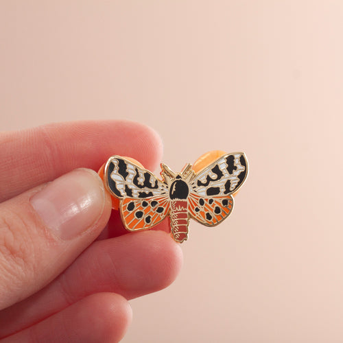 Garden Tiger Moth Enamel Pin Badge