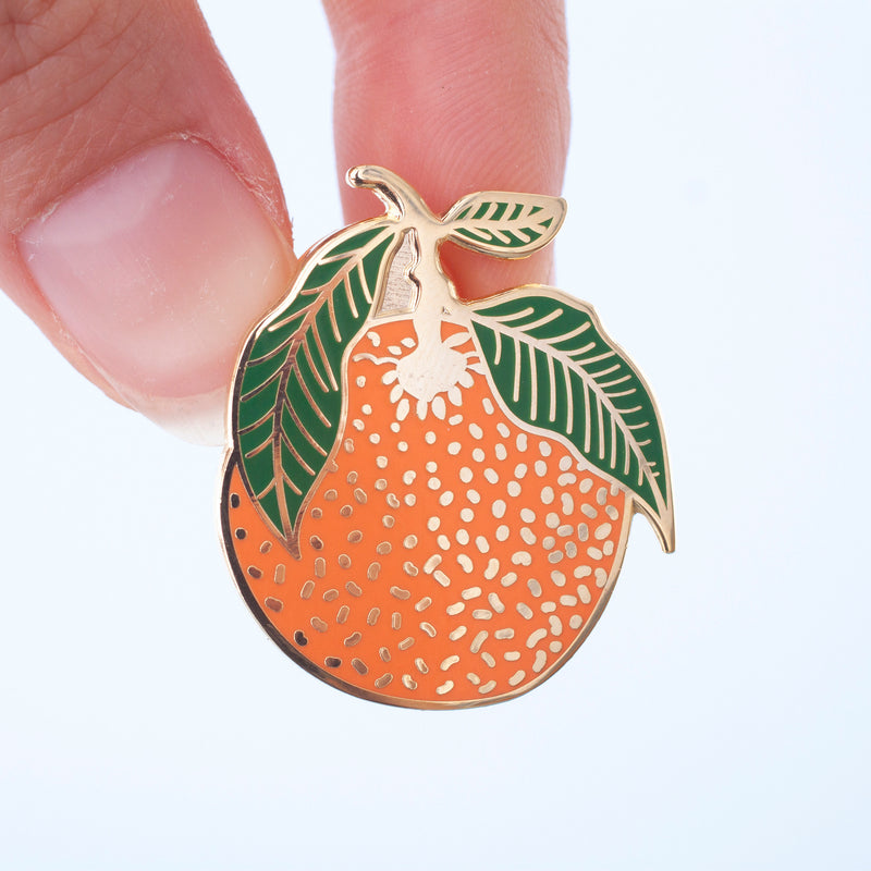 Clementine Enamel Pin Badge
