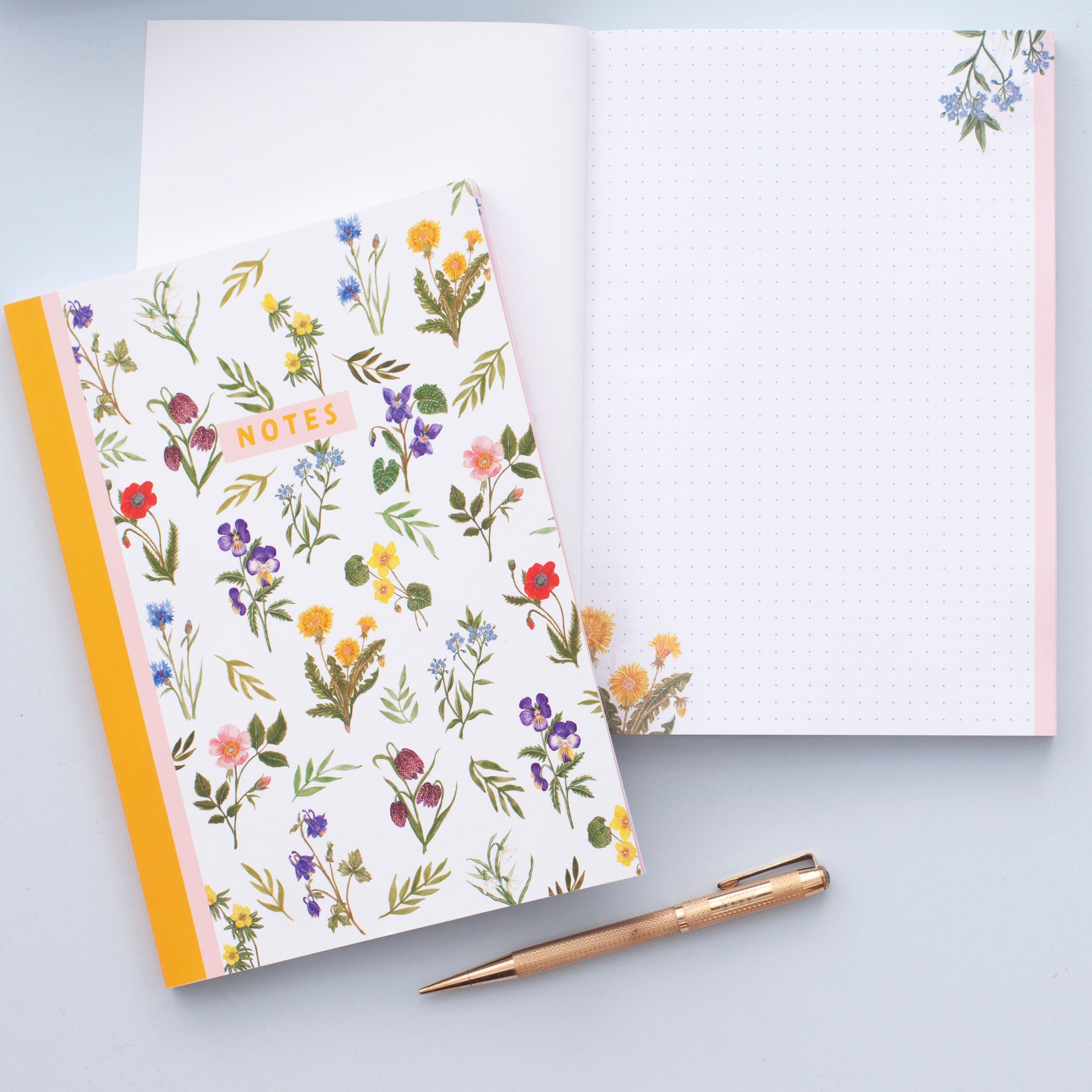 Wildflower Pattern Notebook - A5 100 Page Journal – Little Paisley Designs
