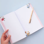 Wildflower Pattern Notebook - A5 100 Page Journal