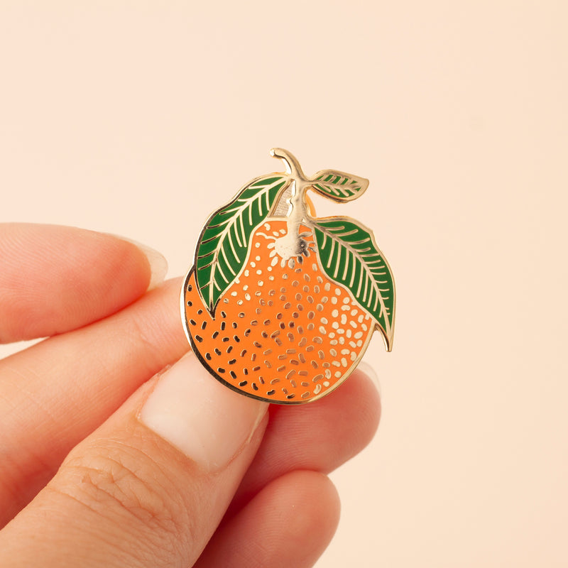 Clementine Enamel Pin Badge