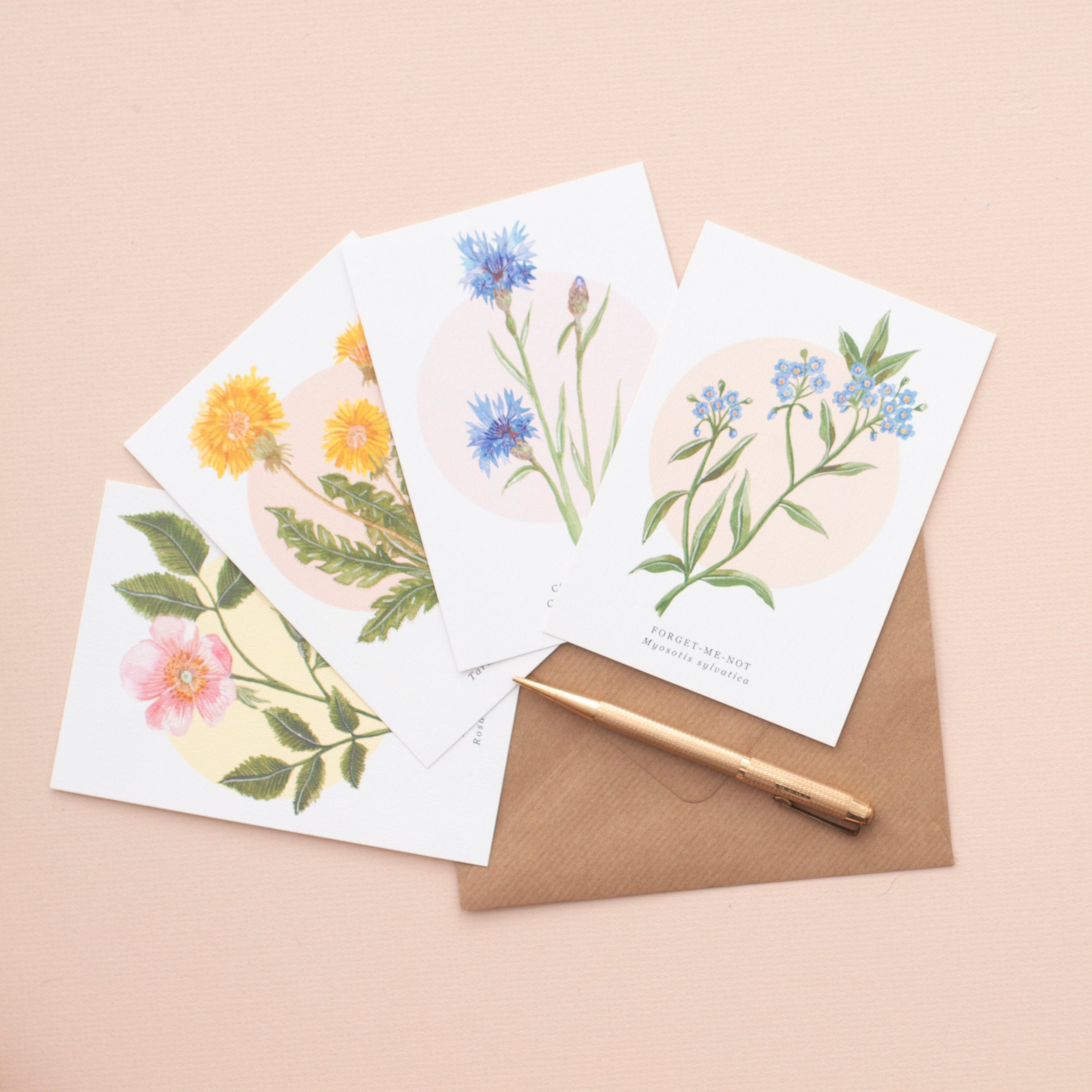 Designs For Notelets British Wild Flower Notelets - Pack of 8 – Little Paisley Designs