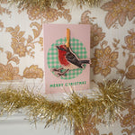 Robin Christmas Decoration Greeting Card