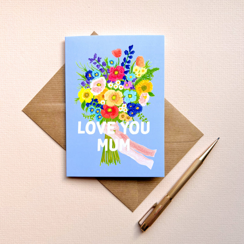 Flower Bunch ‘Love You Mum’ Mother's Day Card