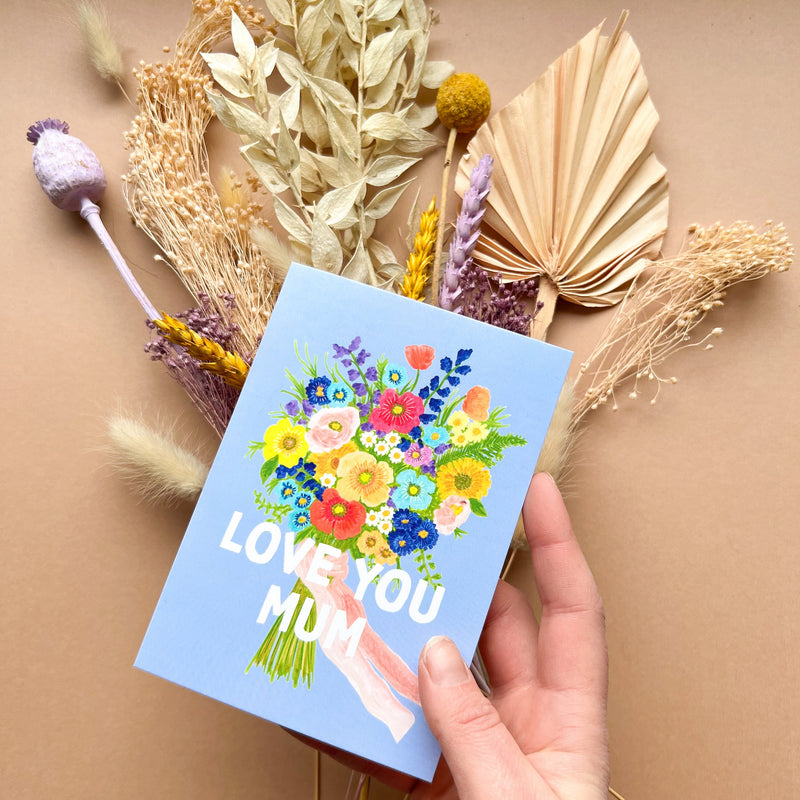 Flower Bunch ‘Love You Mum’ Mother's Day Card
